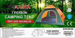KAIRA 7 KİŞİLİK KOLAY KURULUMLU SU GEÇİRMEZ ÇADIR - Kaira