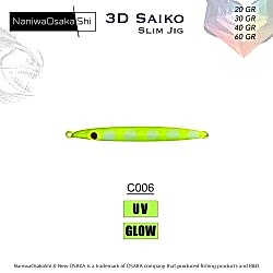 NaniwaOsakaShi 3D Saiko Slim Jig 60Gr C006 - NaniwaOsakaShi
