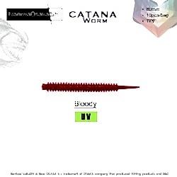 NaniwaOsakaShi Catana Worm 8cm Bloody 10Pcs - NANIWAOSAKASHI