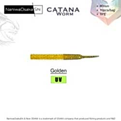 NaniwaOsakaShi Catana Worm 8cm Golden 10Pcs - NANIWAOSAKASHI