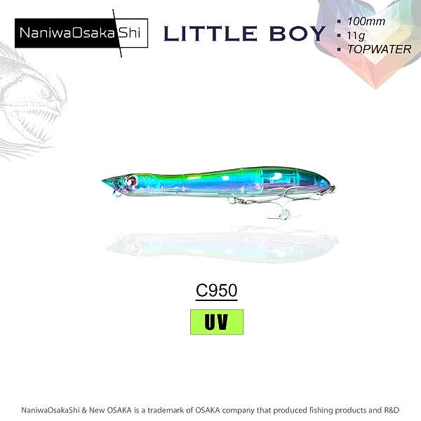 NANIWAOSAKASHI LITTLE BOY 100MM 11GR TOPWATER C950 SAHTE BALIK - 1