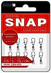 NaniwaOsakaShi Zahfest500 Snap Swivel Stainless Size:8 - NaniwaOsakaShi