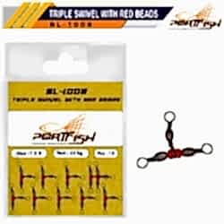 PORTFISH BL1008 NO:8*10 UCLU KIRMIZI FIRDONDU 10LU - PORT FİSH