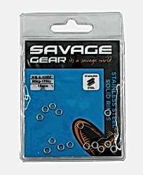 Savage Gear Solid Rings XS 175 lb 80 kg SS 15 Pcs - SAVAGE GEAR