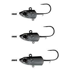 SEABOR DEEP FAKE 150GR JIG HEAD (2 AD), WHITE GLOW - SEABOR