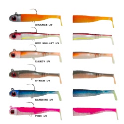 SEABOR LILY SHAD 100GR 2+1 SİLİKON YEM,STRAW UV - SEABOR
